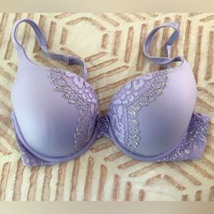 Victoria’s Secret periwinkle lace push-bra